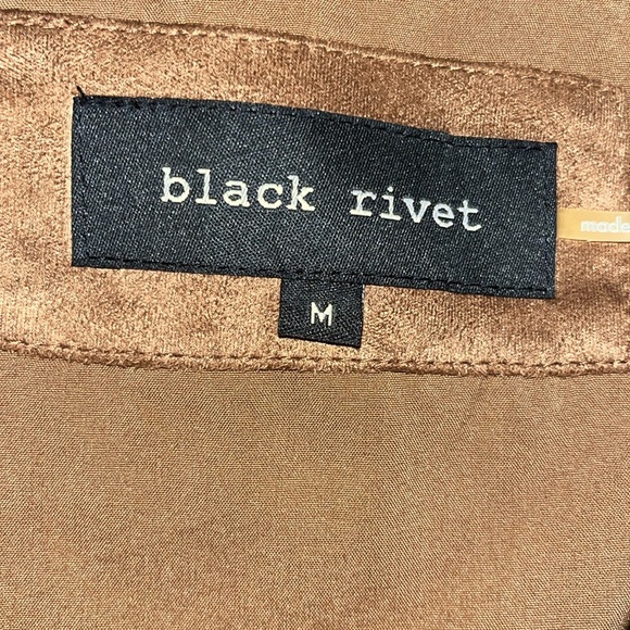 Faux suede moto jacket with fringe, NWT! price reduced! $100 - Picture 4 of 15